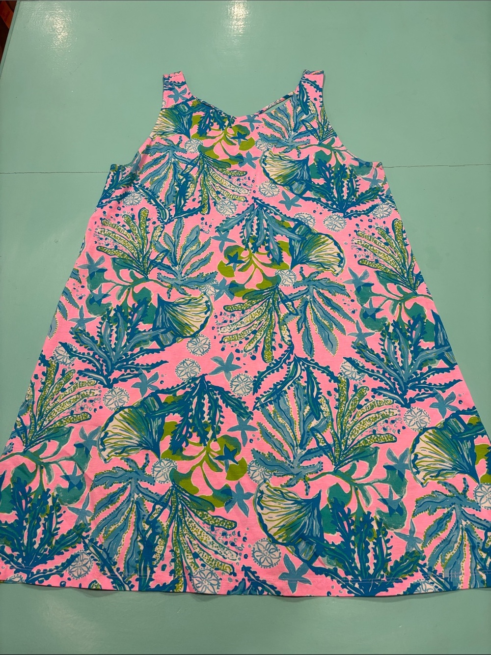 Lilly Pulitzer Pink Tropical Seaweed Print Kristen Swing Dress